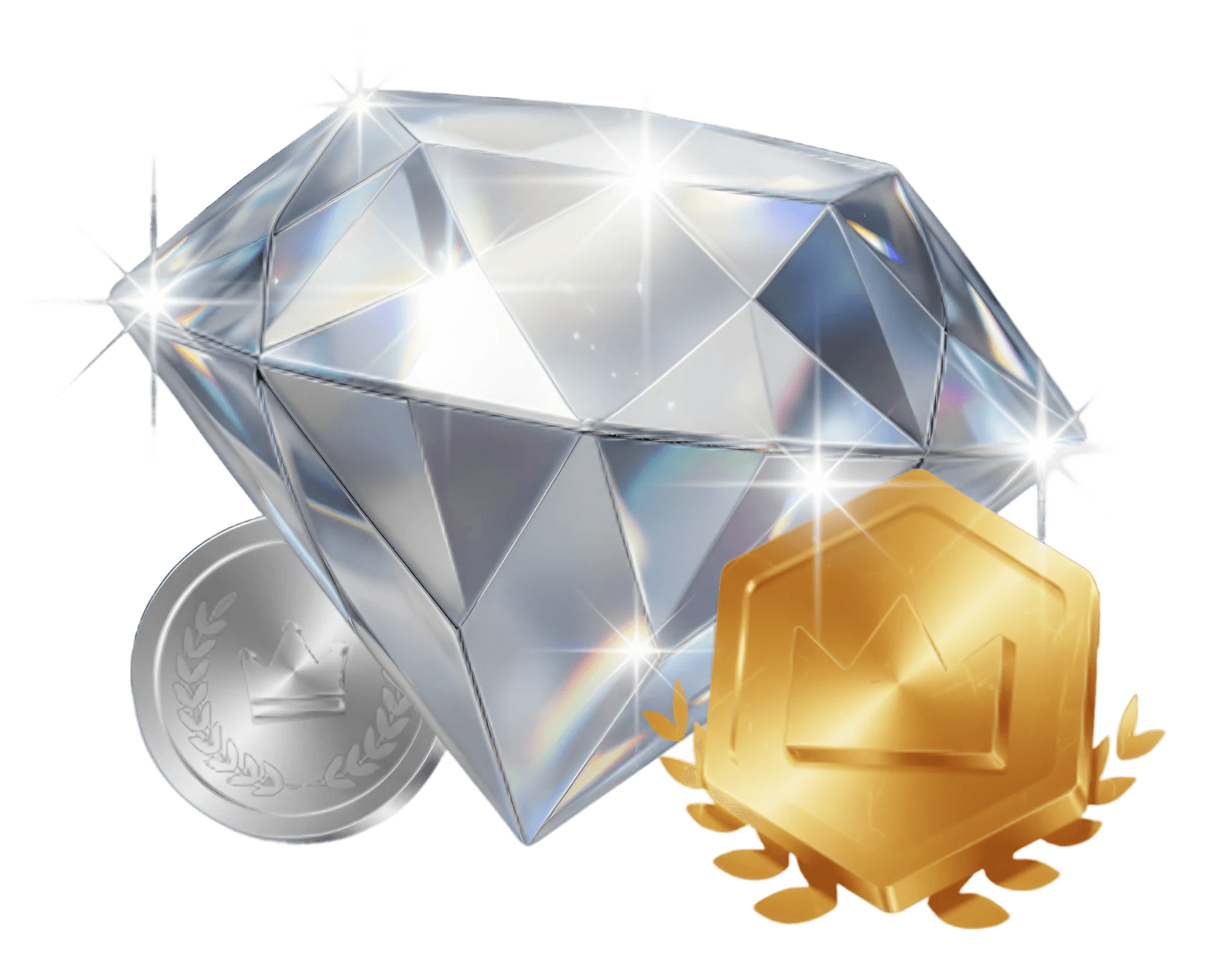 Diamond, silver, and gold Special Achiever rewards