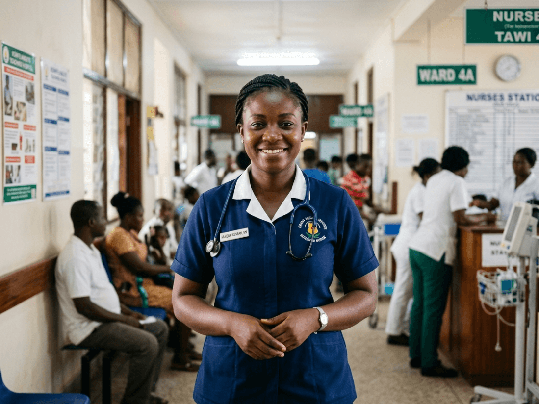 A nurse at work